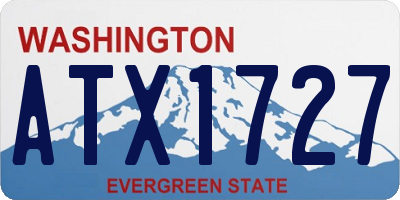 WA license plate ATX1727