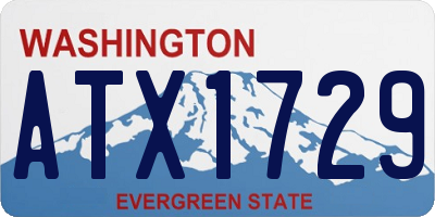 WA license plate ATX1729