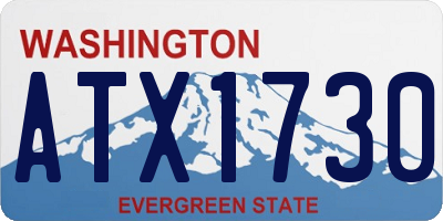WA license plate ATX1730