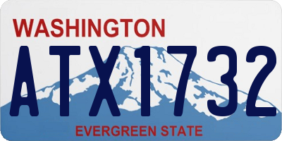WA license plate ATX1732