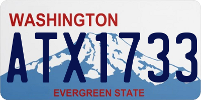 WA license plate ATX1733