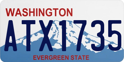 WA license plate ATX1735
