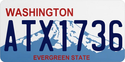 WA license plate ATX1736