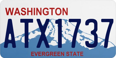 WA license plate ATX1737