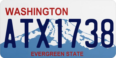 WA license plate ATX1738