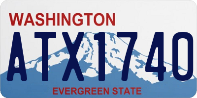 WA license plate ATX1740