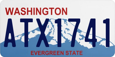WA license plate ATX1741