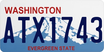 WA license plate ATX1743