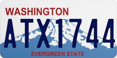 WA license plate ATX1744