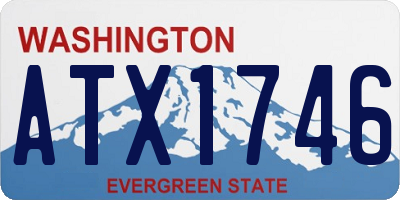 WA license plate ATX1746
