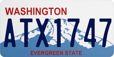 WA license plate ATX1747
