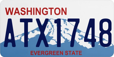 WA license plate ATX1748