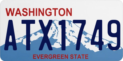 WA license plate ATX1749
