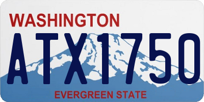 WA license plate ATX1750