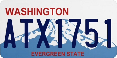 WA license plate ATX1751