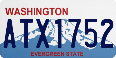 WA license plate ATX1752