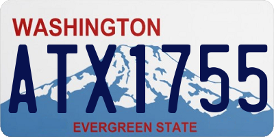 WA license plate ATX1755