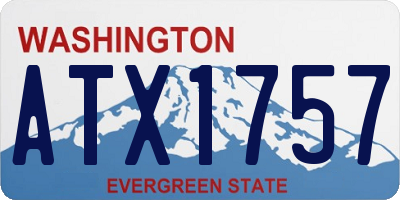 WA license plate ATX1757