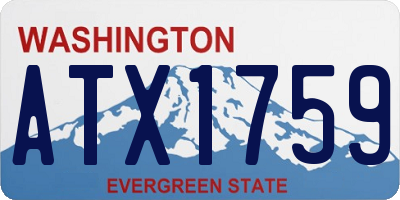WA license plate ATX1759