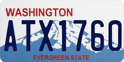 WA license plate ATX1760
