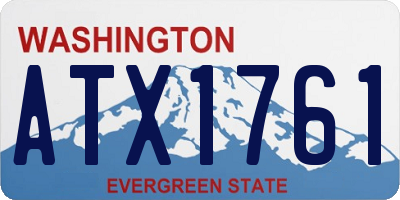 WA license plate ATX1761