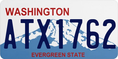 WA license plate ATX1762
