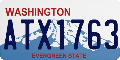 WA license plate ATX1763