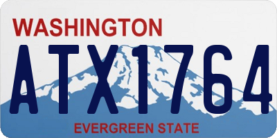 WA license plate ATX1764