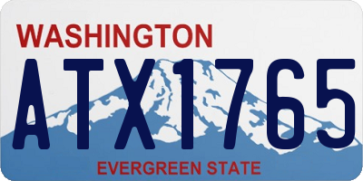 WA license plate ATX1765