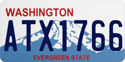 WA license plate ATX1766