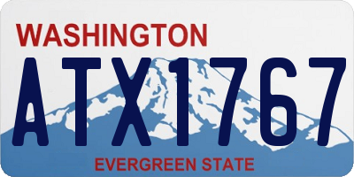 WA license plate ATX1767