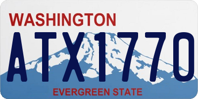 WA license plate ATX1770