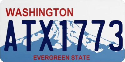 WA license plate ATX1773