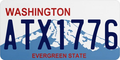 WA license plate ATX1776