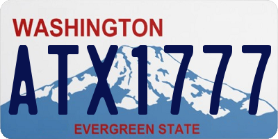 WA license plate ATX1777