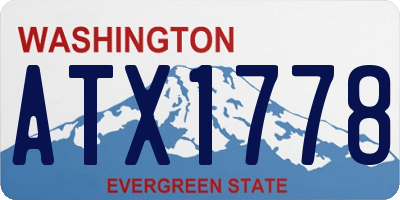 WA license plate ATX1778