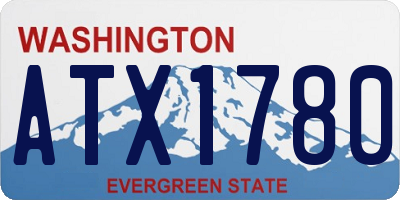 WA license plate ATX1780