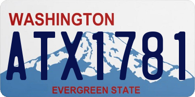 WA license plate ATX1781