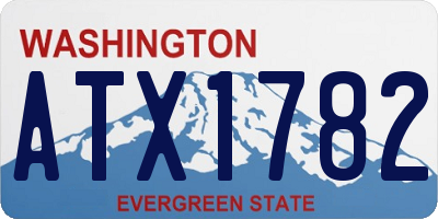 WA license plate ATX1782