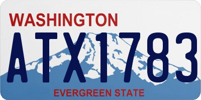 WA license plate ATX1783