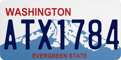 WA license plate ATX1784