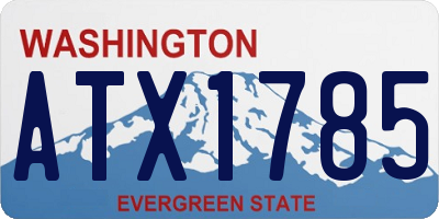 WA license plate ATX1785