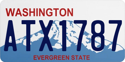 WA license plate ATX1787