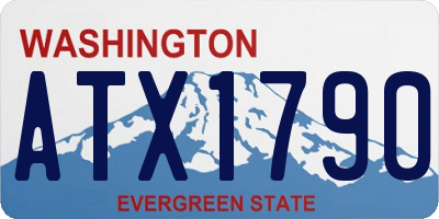 WA license plate ATX1790
