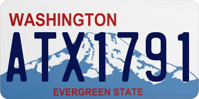 WA license plate ATX1791