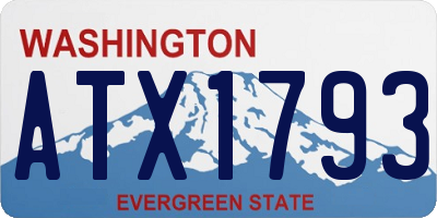 WA license plate ATX1793