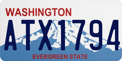 WA license plate ATX1794