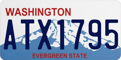 WA license plate ATX1795