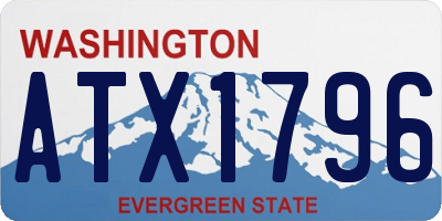 WA license plate ATX1796