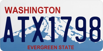 WA license plate ATX1798